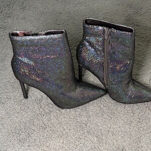 Holographic Ankle Boots
